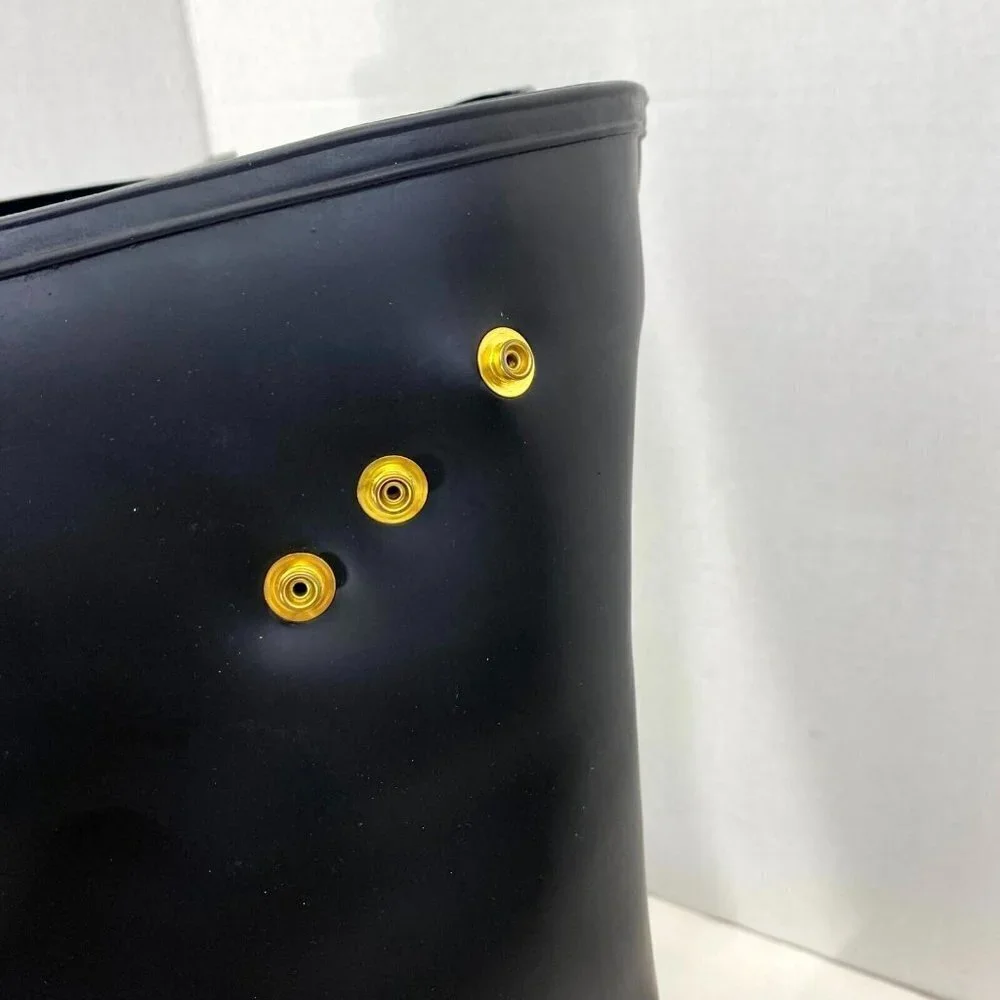 Waterproof Boot Covers Men's Size‎ 8 Black Snap Button Round Toe Knee High Rain